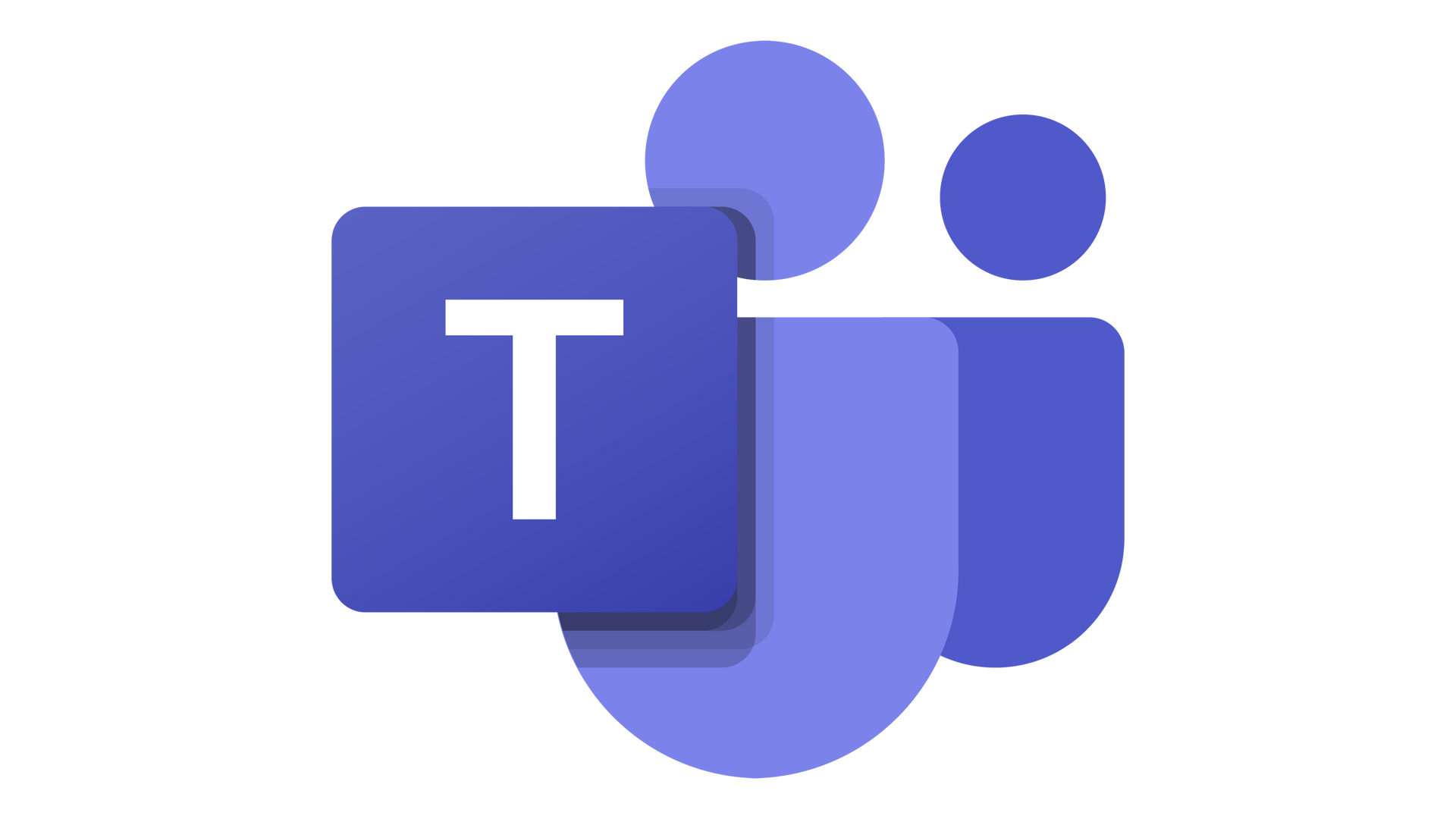Un logotipo de Microsoft Teams sobre un fondo blanco.