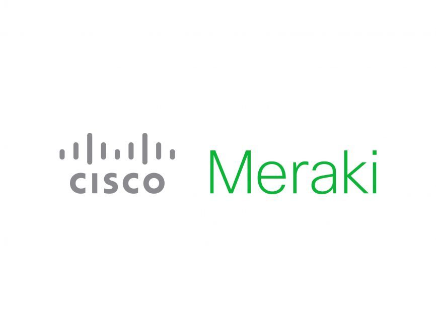 El logotipo de Cisco Meraki está sobre un fondo blanco.