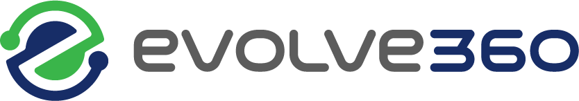 El logotipo de evolve 360 ​​transformando los desafíos en oportunidades tecnológicas