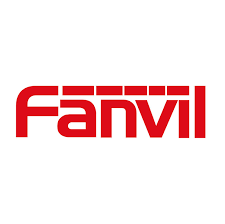 El logotipo de Fanvil es rojo y blanco sobre un fondo blanco.