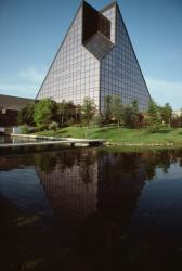 View of a building structure across the lake