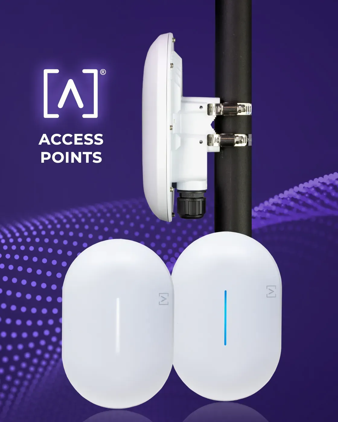 Alta Labs AP6 Pro outdoor access points mounted on pole for professional outdoor Wi-Fi installation