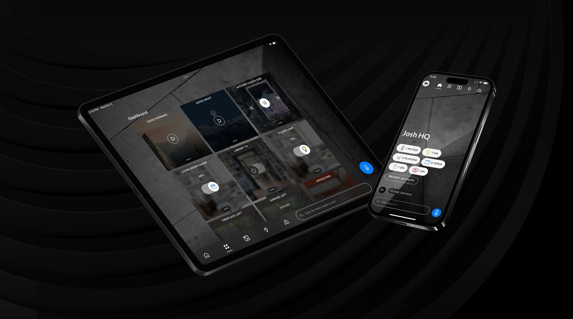 Josh.ai app and voice control platform installed by Rivas Technology Group