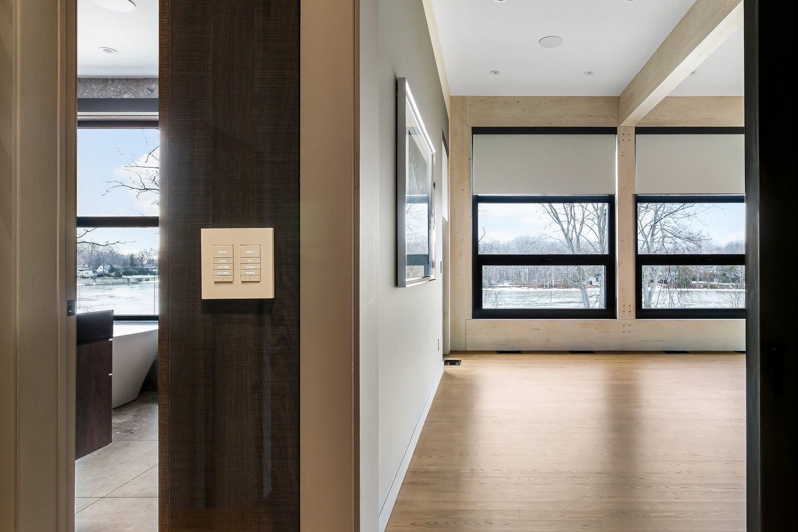 Set the perfect scene with one touch. Integrated shade and lighting control by Rivas TechGroup