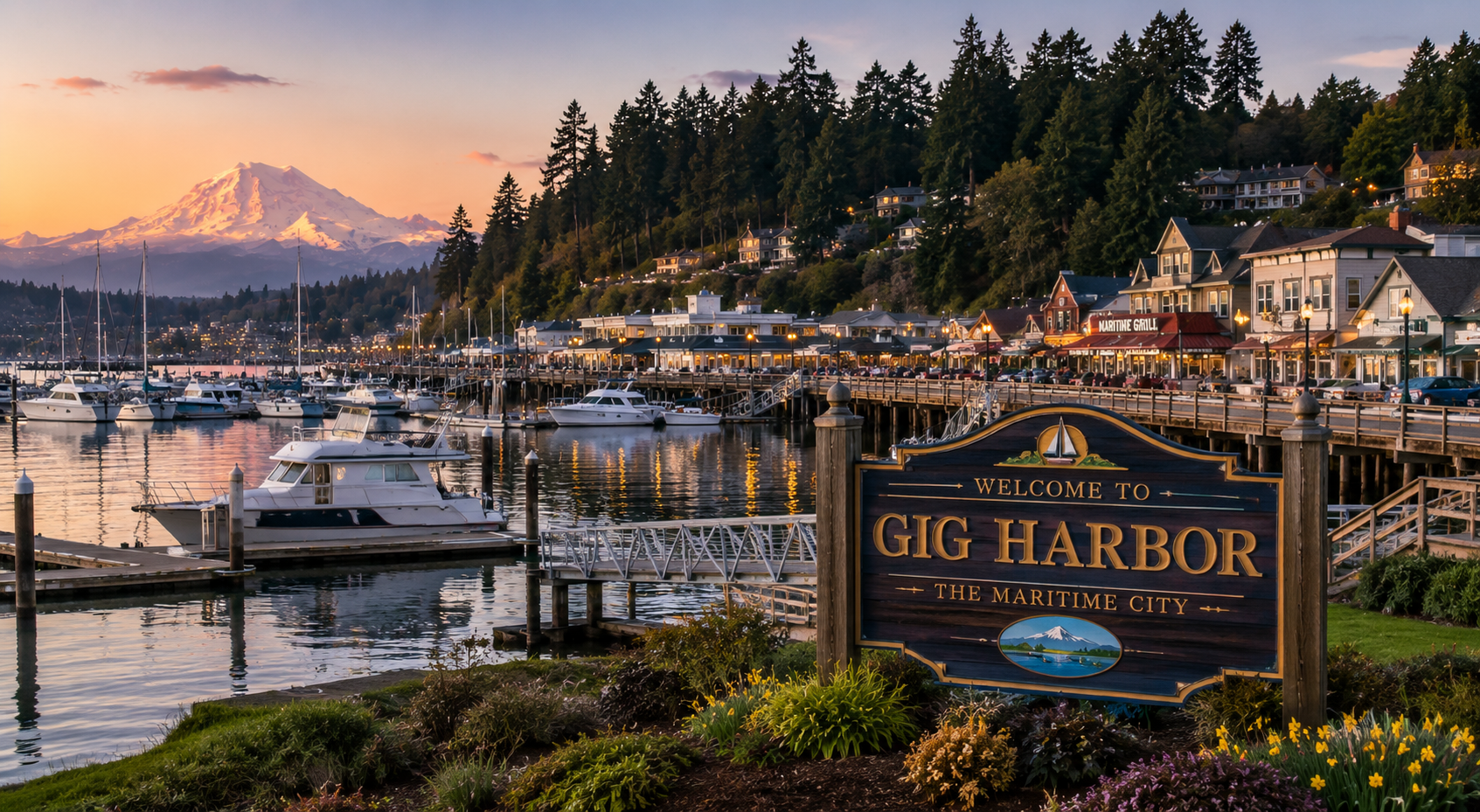 Gig Harbor Washington waterfront - smart home automation service area of Rivas Technology Group
