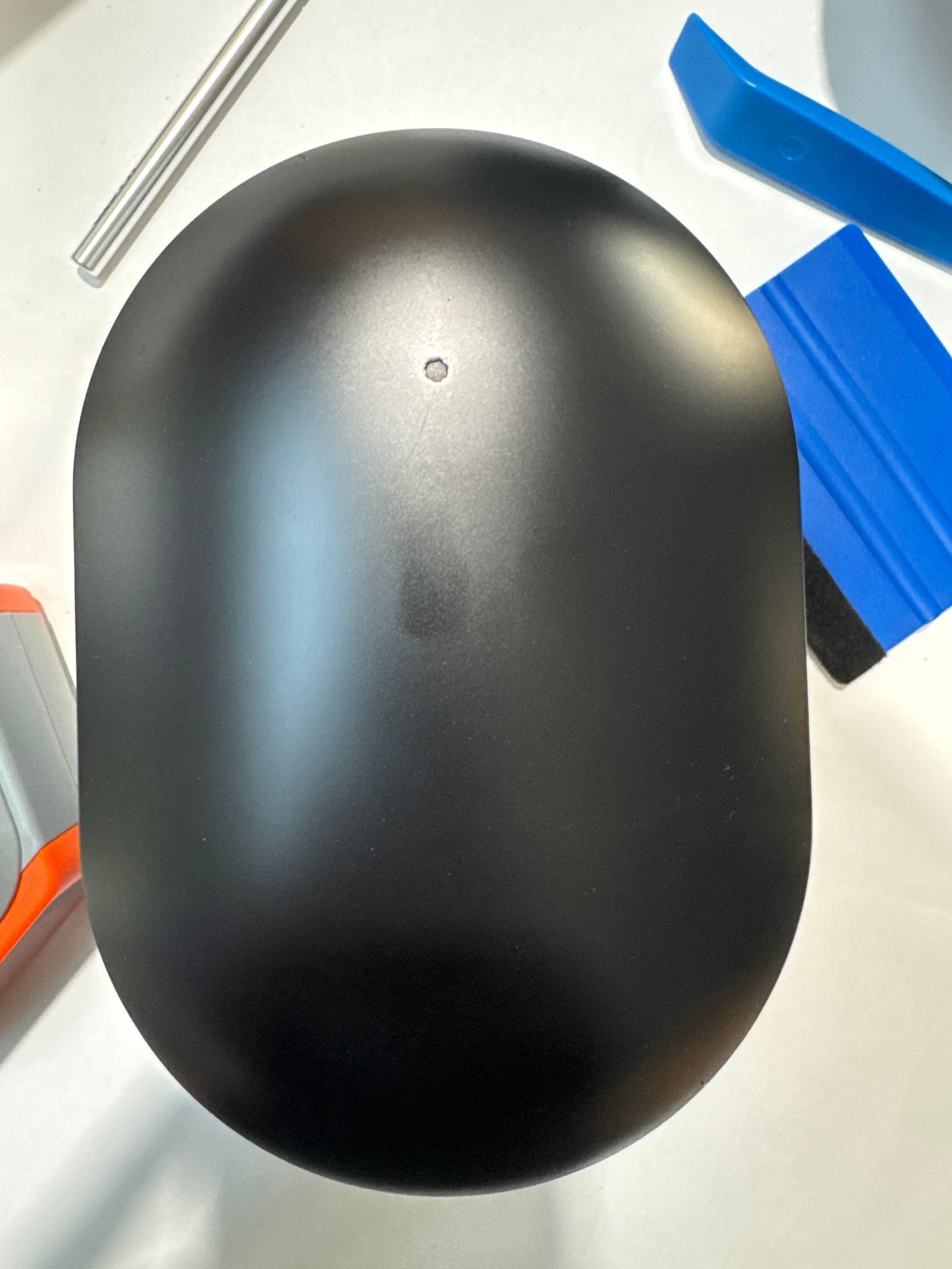 Close-up of Alta Labs AP6-PRO Outdoor access point wrapped in matte black vinyl.