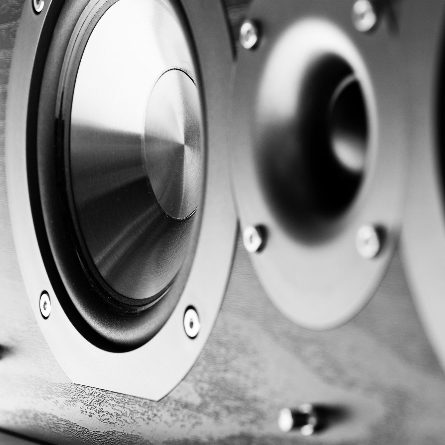 Phase Technology piston-rod speaker driver close-up
