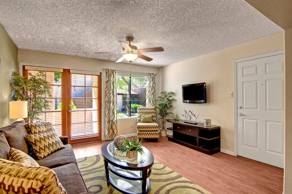 Living room at Desert Horizon in Scottsdale, AZ.