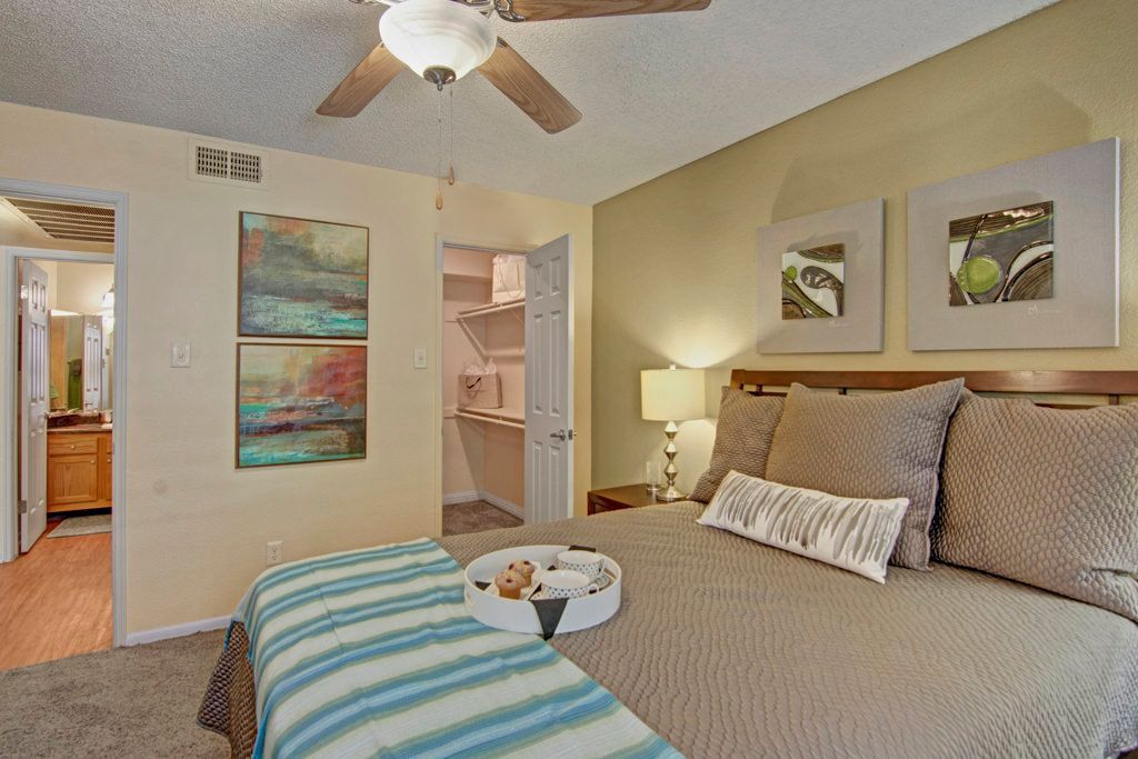 Bedroom at Desert Horizon in Scottsdale, AZ.
