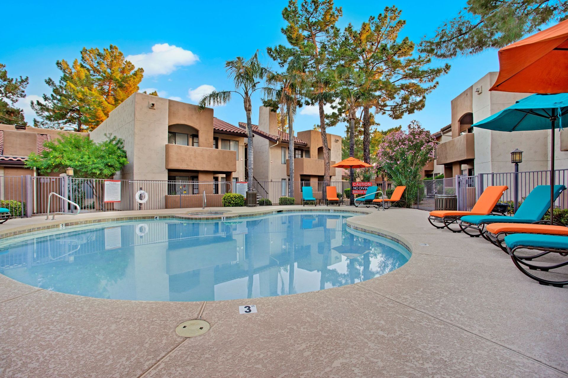 Swimming pool at Desert Horizon in Scottsdale, AZ.