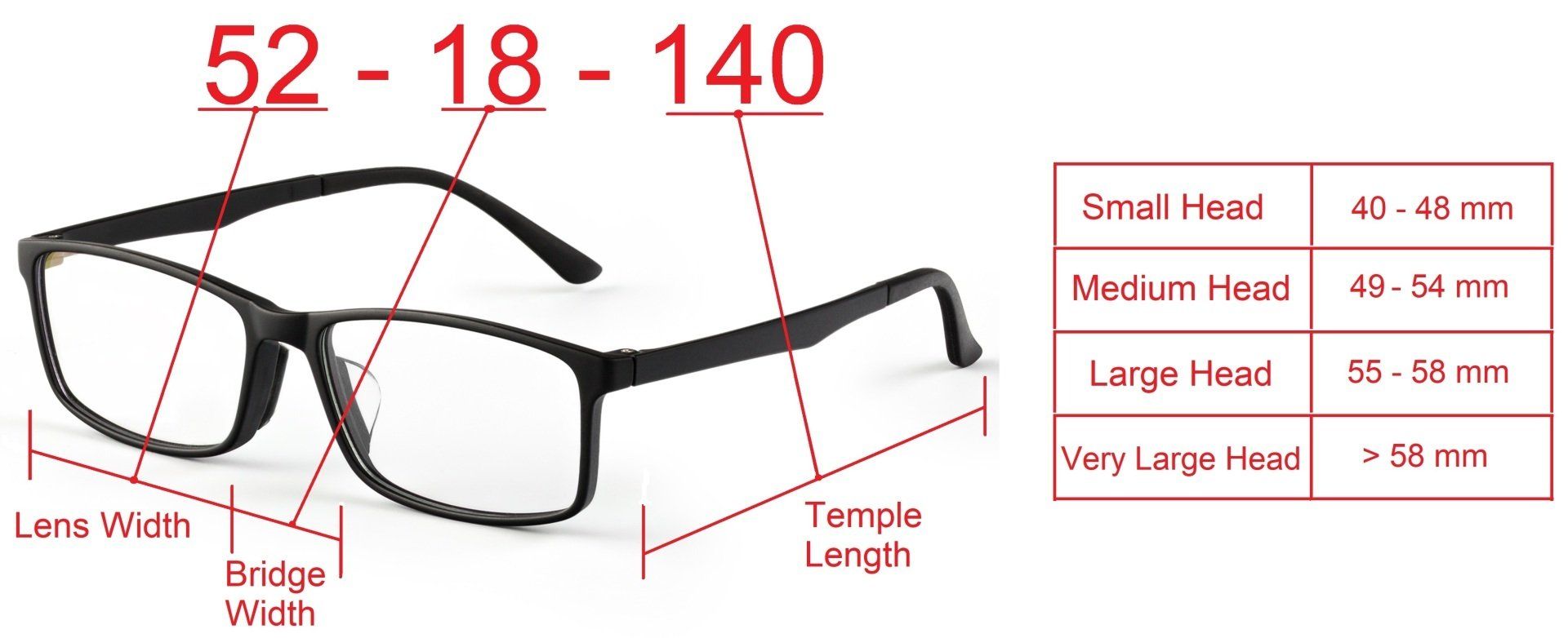 Eyeglass frame measurements