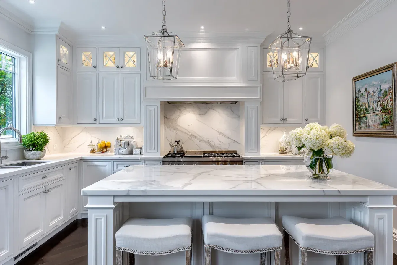 Kitchen renovation Richmond BC | Kitchen remodel Richmond Canada | Coastal kitchen renovation with quartz island, driftwood textures, and LED track lighting. Local builders combine coastal spirit and modern precision. Every project reflects harmony and refinement.