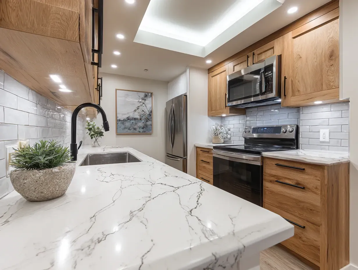 Our kitchen remodeling company in Vancouver turns dull spaces into modern masterpieces. We offer design, cabinetry, countertops, and backsplash installation all under one roof.