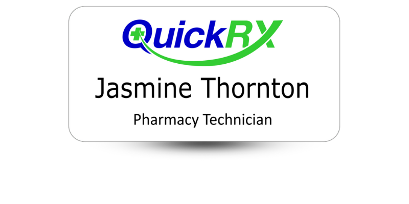 Pharmacy name badge