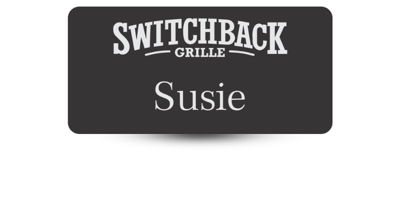 restaurant name tag