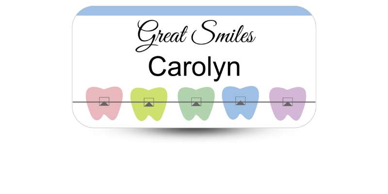 custoCustom dental name tag