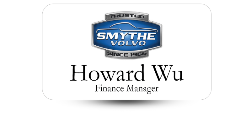 Business name tag with job title