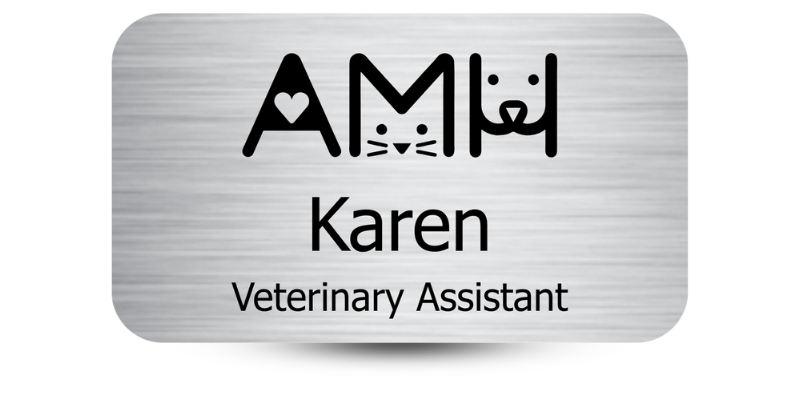 veterinary assistant name badge
