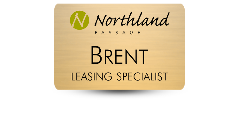 name badge for a leasing specialist