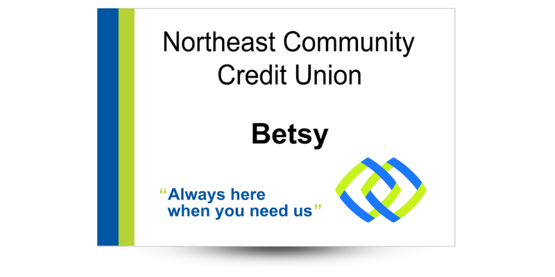 credit union name badge