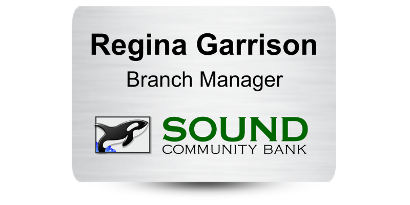 name badge for a business