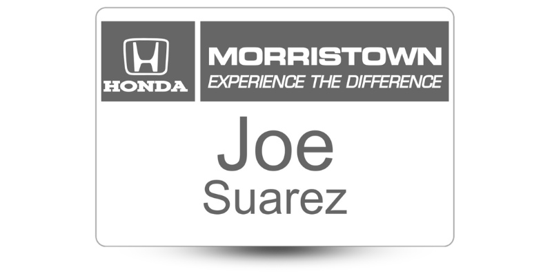 Honda dealership name badge