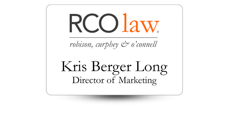 Law firm name tag