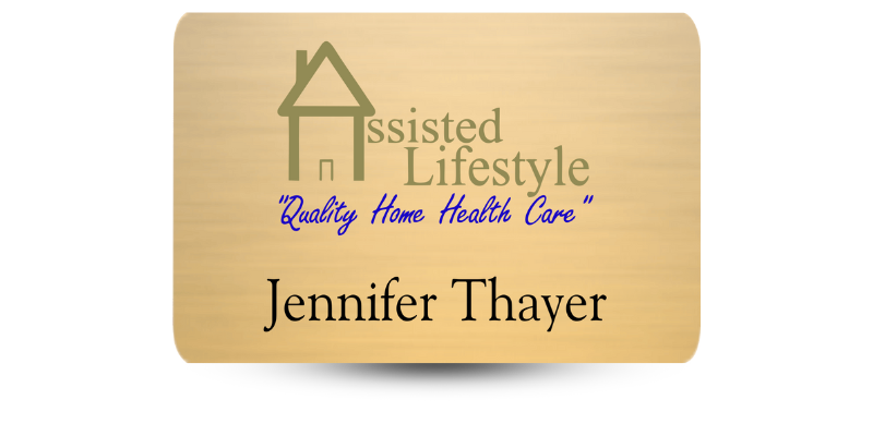 assisted living staff name badge