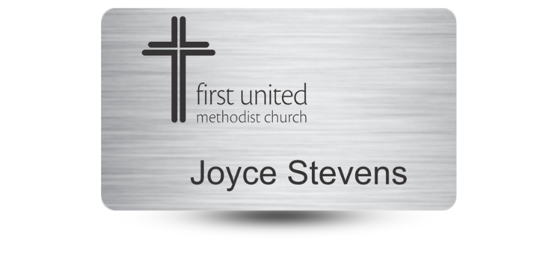 Minimalist name badge design