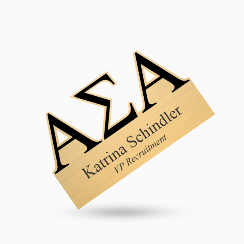 Custom Alpha Sigma Alpha Name Tags For Sorority Recruitment | Name 