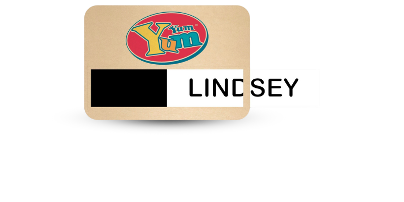 reusable name badge with magnetic backing
