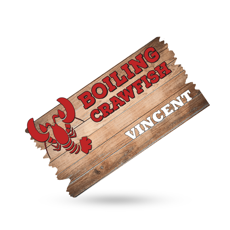 custom shaped name tag