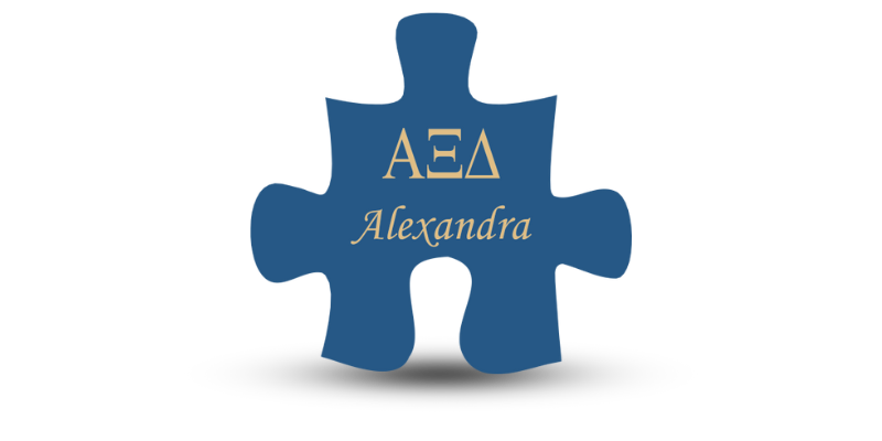 puzzle-piece shaped name tag