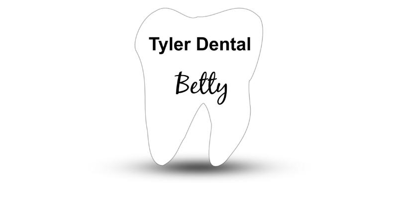 tooth shaped name badge