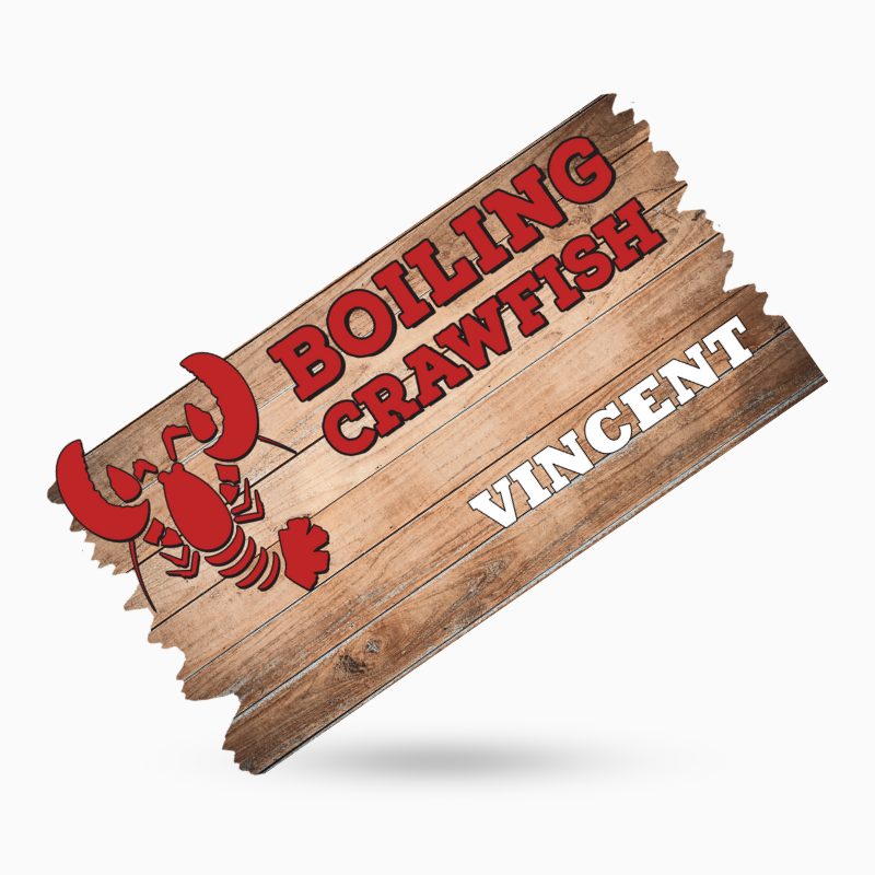 full color logo and custom shaped name tag