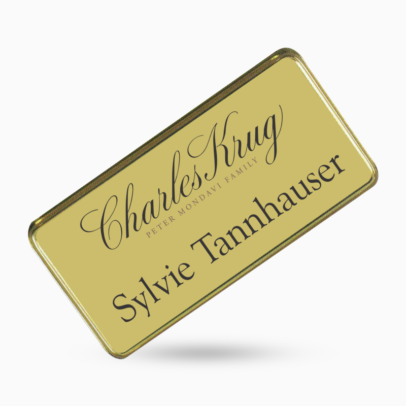 Metal Upscale premium name tag by Name Tag Pros