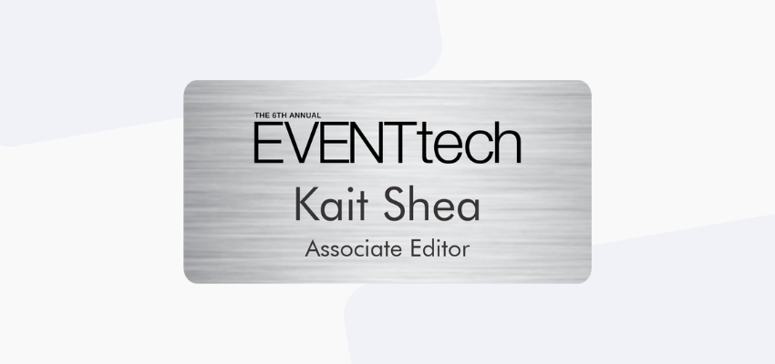 event and conference silver name tag