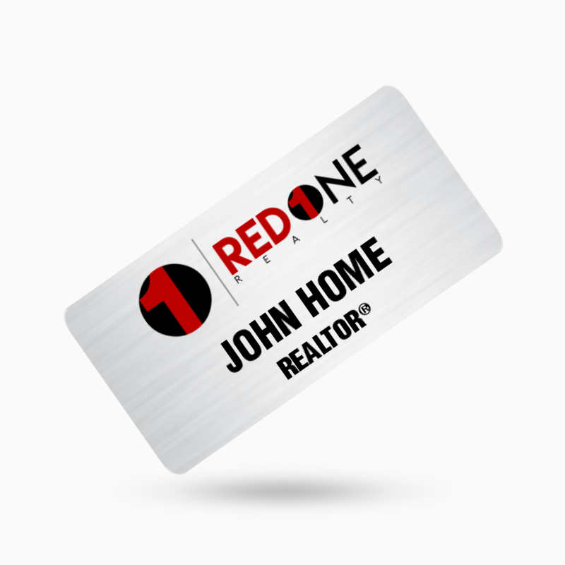 realtor full-color logo name tag