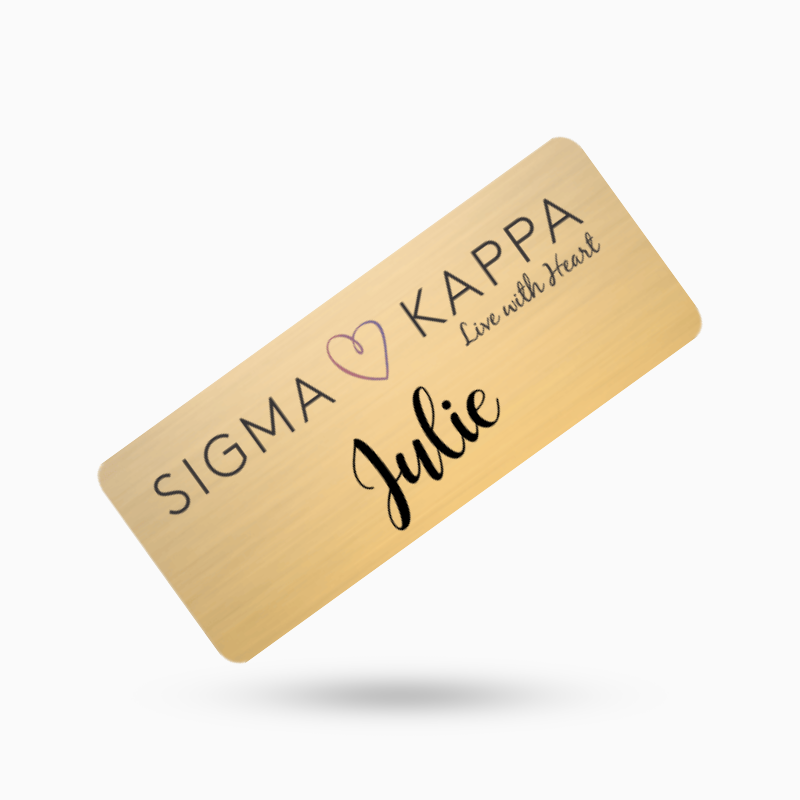 Sigma Kappa Name Tag