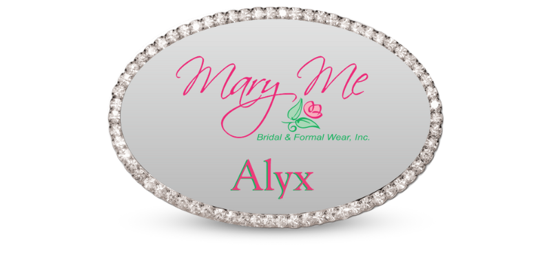 bling name badge