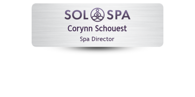 spa name badge