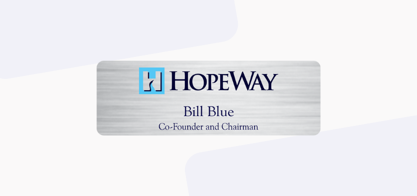 Hopeway custom name tag