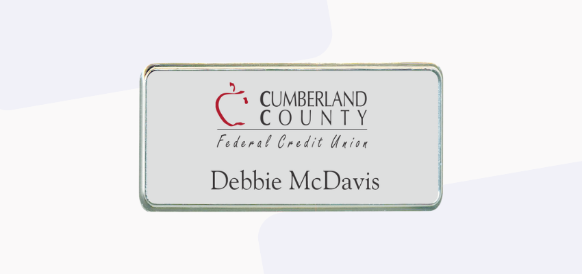 professionally designed upscale name tag