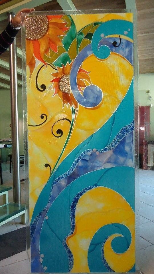 opera realizzata su vetro