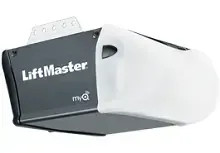 A liftmaster garage door opener is shown on a white background.