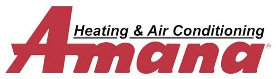 A logo for a company called amana heating and air conditioning