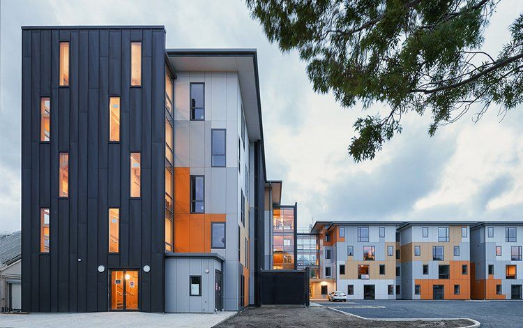 ventilējamā fasāde studentu ēka