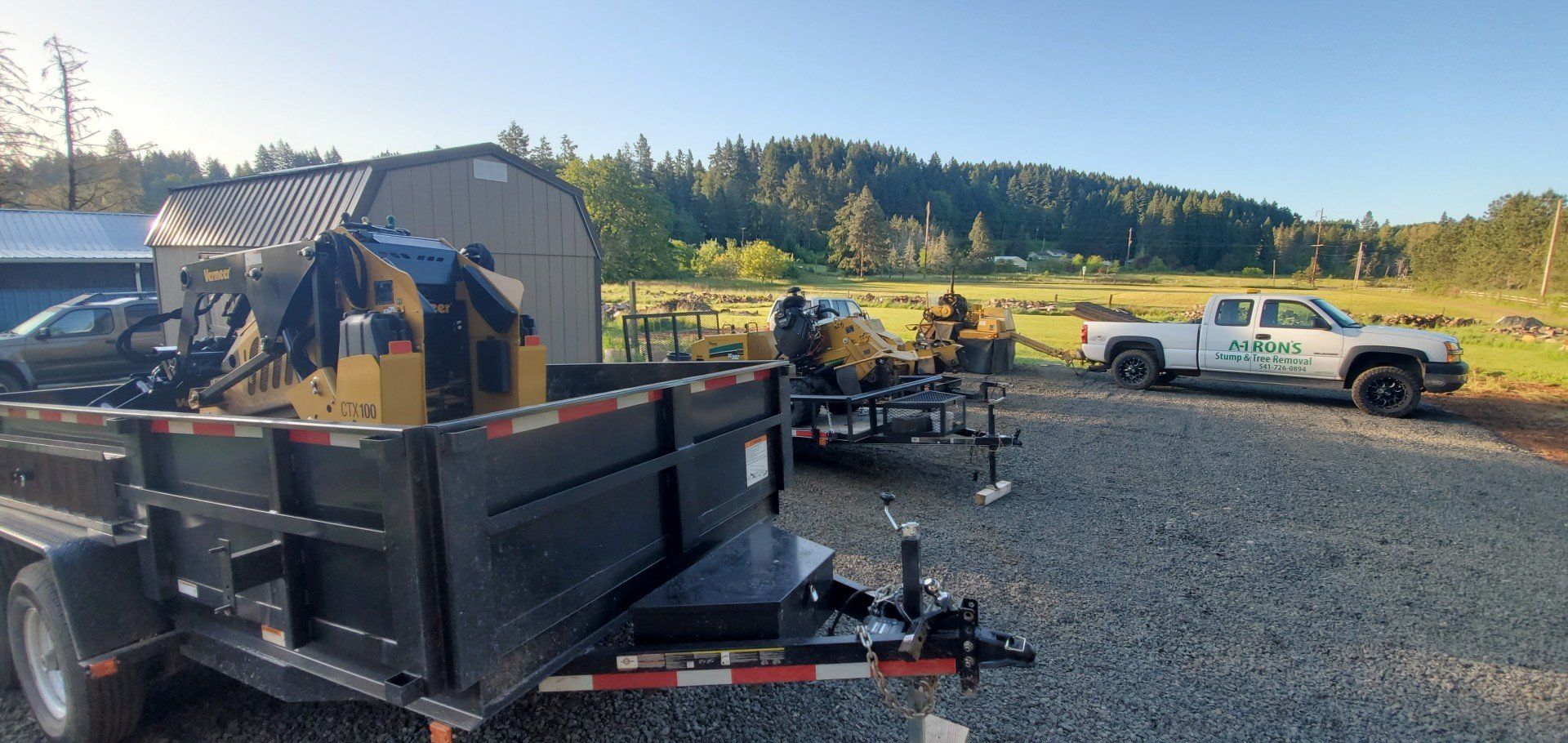 Tree Stump Removers On Trucks — Springfield, OR — A-1 Ron's Stump & Tree Removal Tree Stump Removers On Trucks — Springfield, OR — A-1 Ron's Stump & Tree Removal