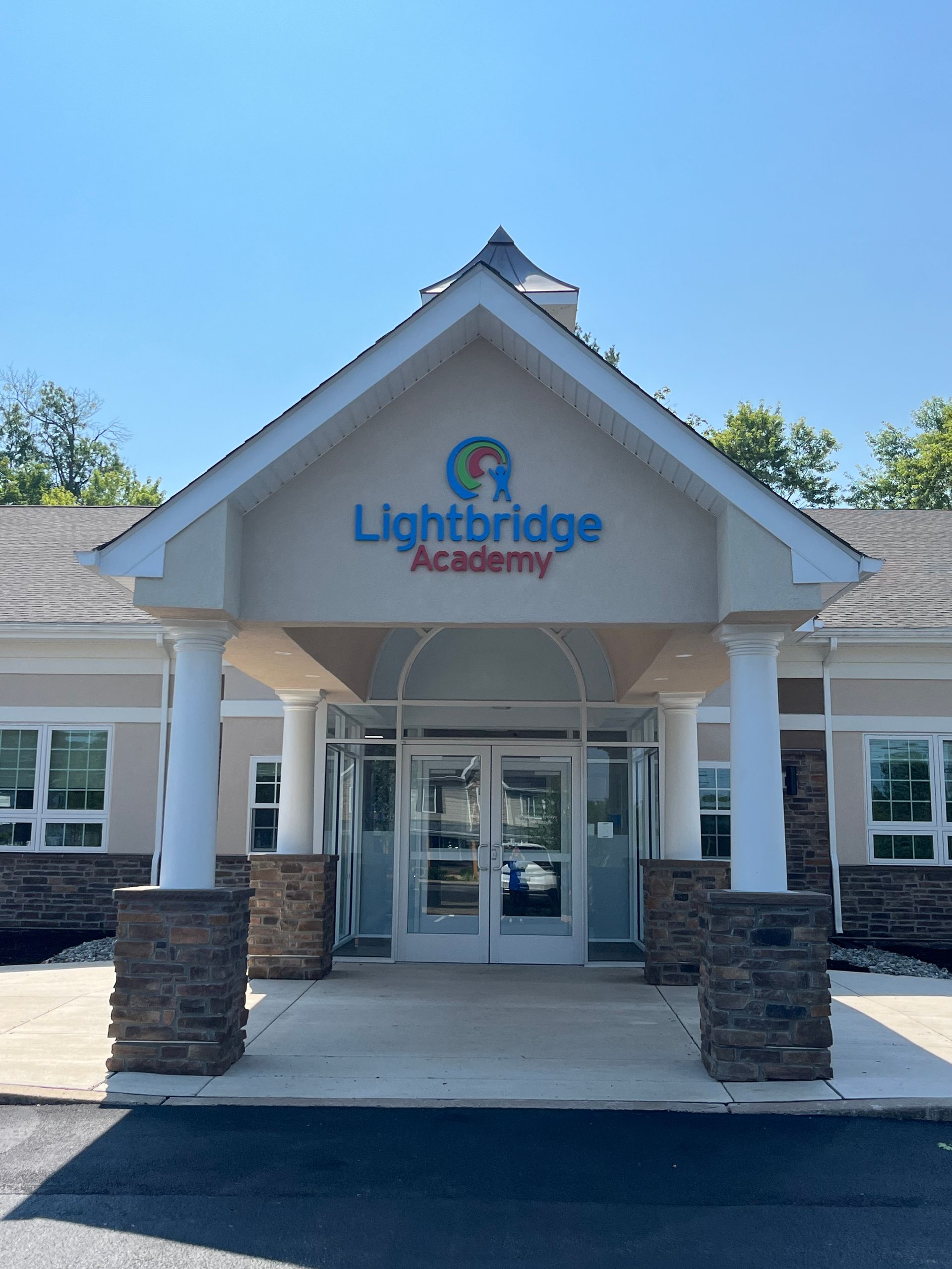 The front of a lightbridge academy building