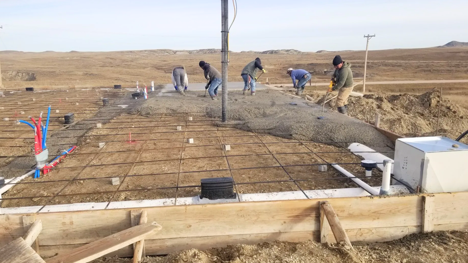 Full Contact Concrete crew completing a residential concrete project in Wyoming